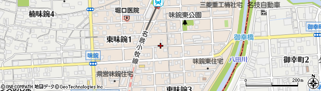 愛知県名古屋市北区東味鋺周辺の地図