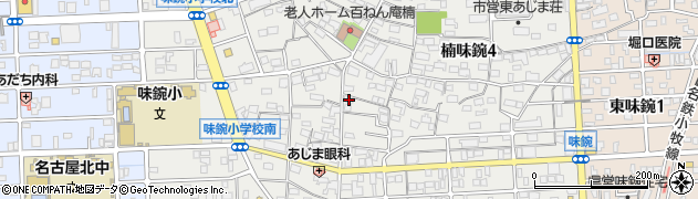 愛知県名古屋市北区楠味鋺4丁目202周辺の地図