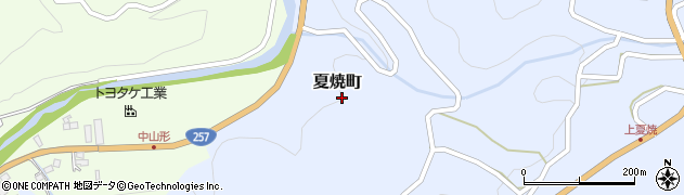愛知県豊田市夏焼町（モリシタ）周辺の地図