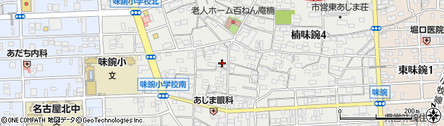愛知県名古屋市北区楠味鋺3丁目1636周辺の地図
