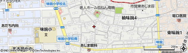 愛知県名古屋市北区楠味鋺3丁目1633周辺の地図