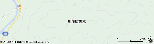 岡山県津山市加茂町黒木周辺の地図