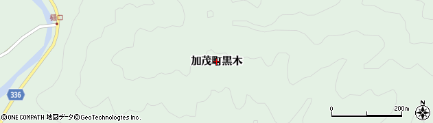 岡山県津山市加茂町黒木周辺の地図