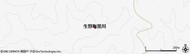 兵庫県朝来市生野町黒川周辺の地図