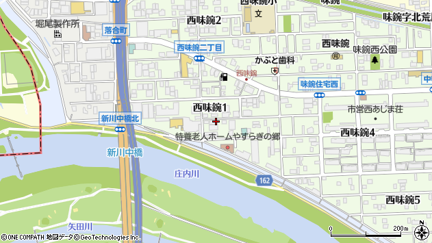 〒462-0016 愛知県名古屋市北区西味鋺の地図