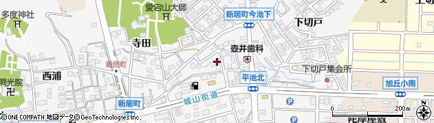 愛知県尾張旭市新居町上の田4周辺の地図