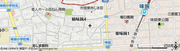 愛知県名古屋市北区楠味鋺4丁目2017周辺の地図