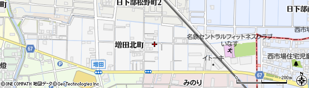 愛知県稲沢市増田北町周辺の地図