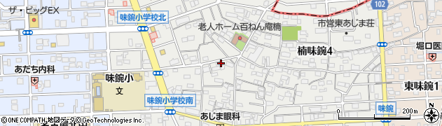 愛知県名古屋市北区楠味鋺3丁目1628周辺の地図