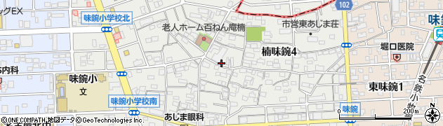愛知県名古屋市北区楠味鋺4丁目437周辺の地図