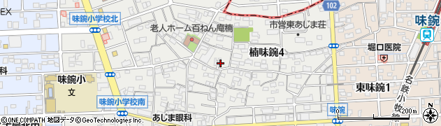 愛知県名古屋市北区楠味鋺4丁目411周辺の地図