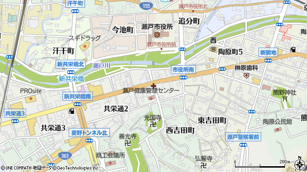 〒489-0809 愛知県瀬戸市共栄通の地図