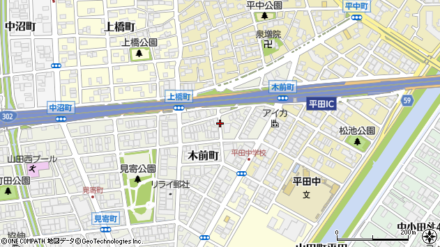 〒452-0834 愛知県名古屋市西区木前町の地図