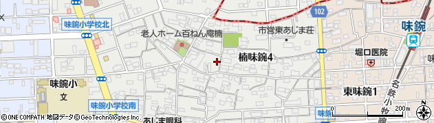 愛知県名古屋市北区楠味鋺4丁目409周辺の地図