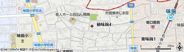 愛知県名古屋市北区楠味鋺4丁目802-2周辺の地図