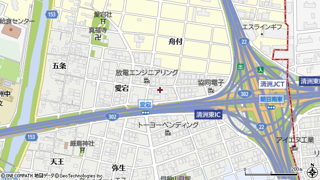 〒452-0932 愛知県清須市朝日の地図