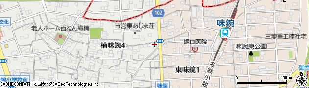 愛知県名古屋市北区楠味鋺4丁目2009周辺の地図