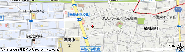 愛知県名古屋市北区楠味鋺3丁目1109-2周辺の地図