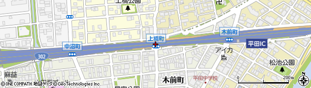 上橋町周辺の地図