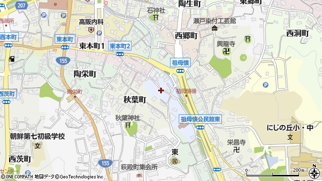 〒489-0892 愛知県瀬戸市上ノ切町の地図