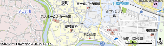 静岡県富士宮市泉町598周辺の地図