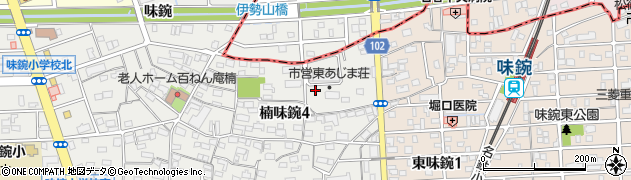 愛知県名古屋市北区楠味鋺4丁目2206周辺の地図