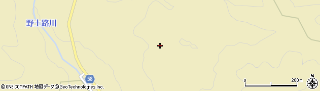 岡山県新庄村（真庭郡）野土路周辺の地図