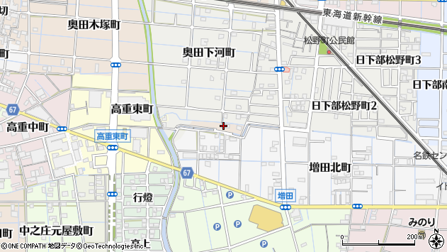 〒492-8428 愛知県稲沢市増田町の地図