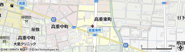 愛知県稲沢市高重東町周辺の地図