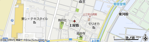 愛知県稲沢市平和町上三宅周辺の地図