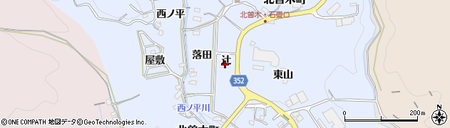 愛知県豊田市北曽木町周辺の地図