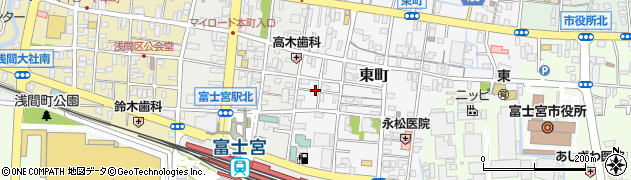 静岡県富士宮市東町周辺の地図