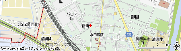 愛知県清須市一場新町周辺の地図