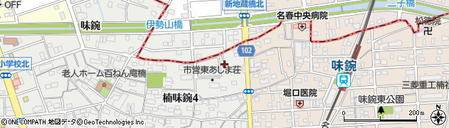 愛知県名古屋市北区楠味鋺4丁目2221周辺の地図