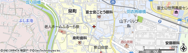 静岡県富士宮市泉町590周辺の地図