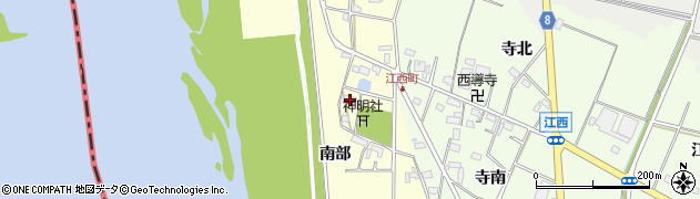 愛知県愛西市給父町（南部）周辺の地図