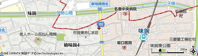愛知県名古屋市北区楠味鋺4丁目2241周辺の地図