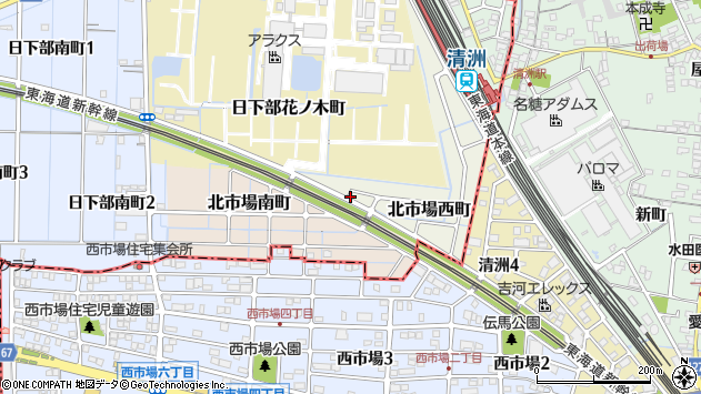 〒492-8174 愛知県稲沢市北市場西町の地図