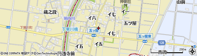 愛知県稲沢市祖父江町甲新田周辺の地図