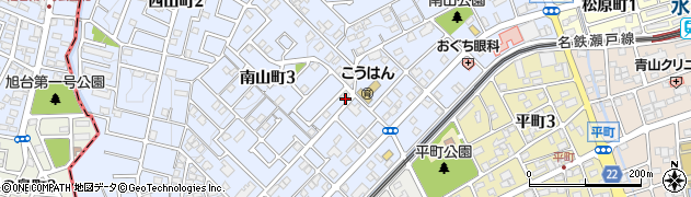 愛知県瀬戸市南山町周辺の地図