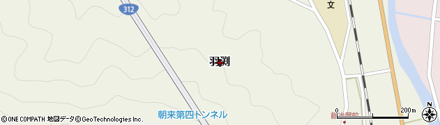兵庫県朝来市羽渕周辺の地図