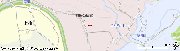 千葉県富津市恩田周辺の地図