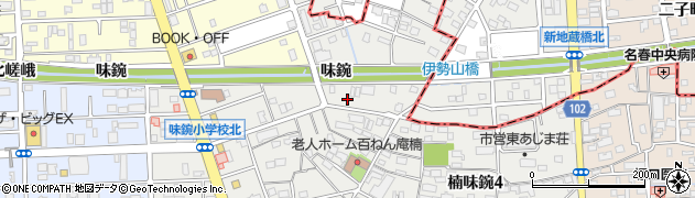 愛知県名古屋市北区楠味鋺3丁目2429周辺の地図
