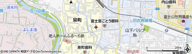 静岡県富士宮市泉町460周辺の地図
