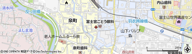静岡県富士宮市泉町411周辺の地図