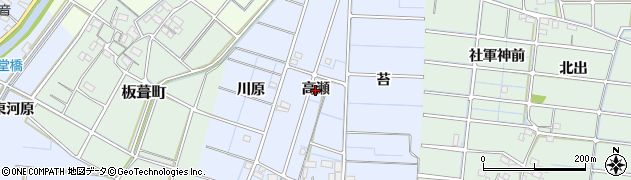 愛知県稲沢市西溝口町（高瀬）周辺の地図