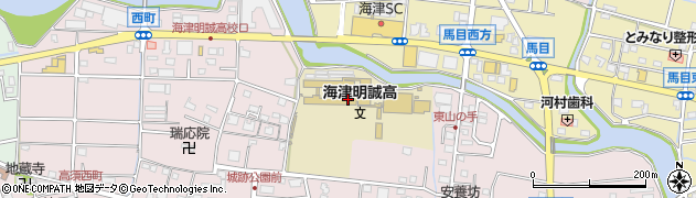 岐阜県立海津明誠高等学校周辺の地図