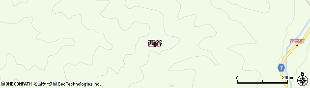 鳥取県智頭町（八頭郡）西谷周辺の地図