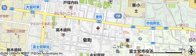 静岡県富士宮市東町11周辺の地図