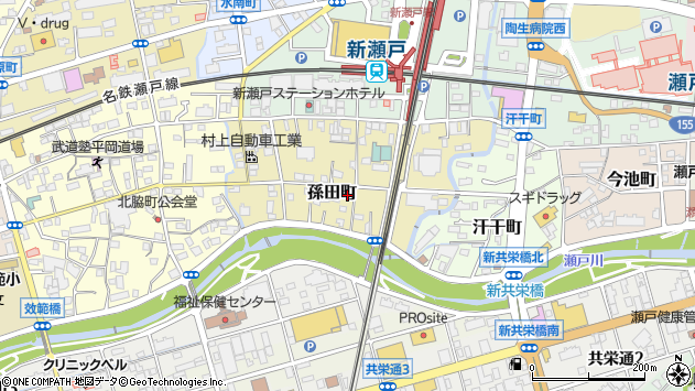〒489-0914 愛知県瀬戸市孫田町の地図